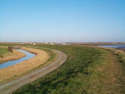 Walking towards the boatyard